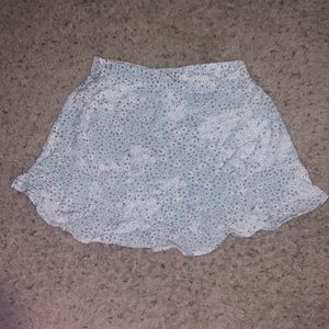 Blue with white floral skirt, size medium